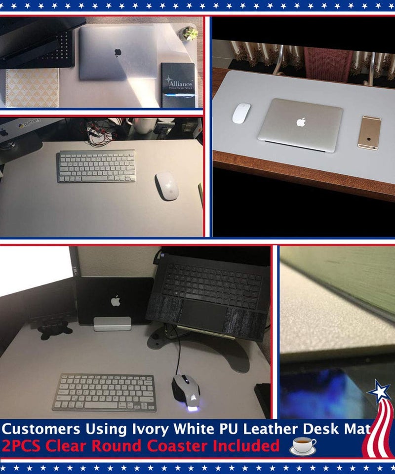 Easy Easy Life Clear Desk Pad Blotter Office Table Protector on Top of Desks for Laptop Computer Keyboard Desktop Plastic PVC Transparent Desk Writing Mat Organizer with Mouse Pad Non-Slip Waterproof 17 X 36 Inches - Image 5